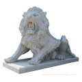 Hand-made Carving Stone Lion with Marble Statue Sculpture